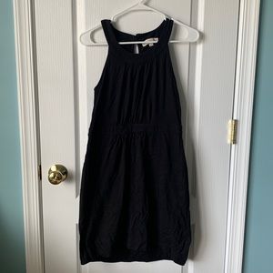 Loft black cotton blend dress